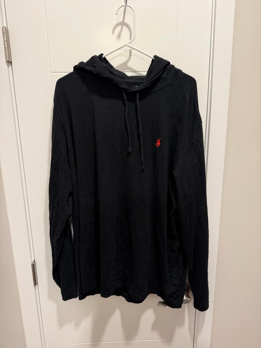 Polo by Ralph Lauren Black Hoodie with Red Pony Logo